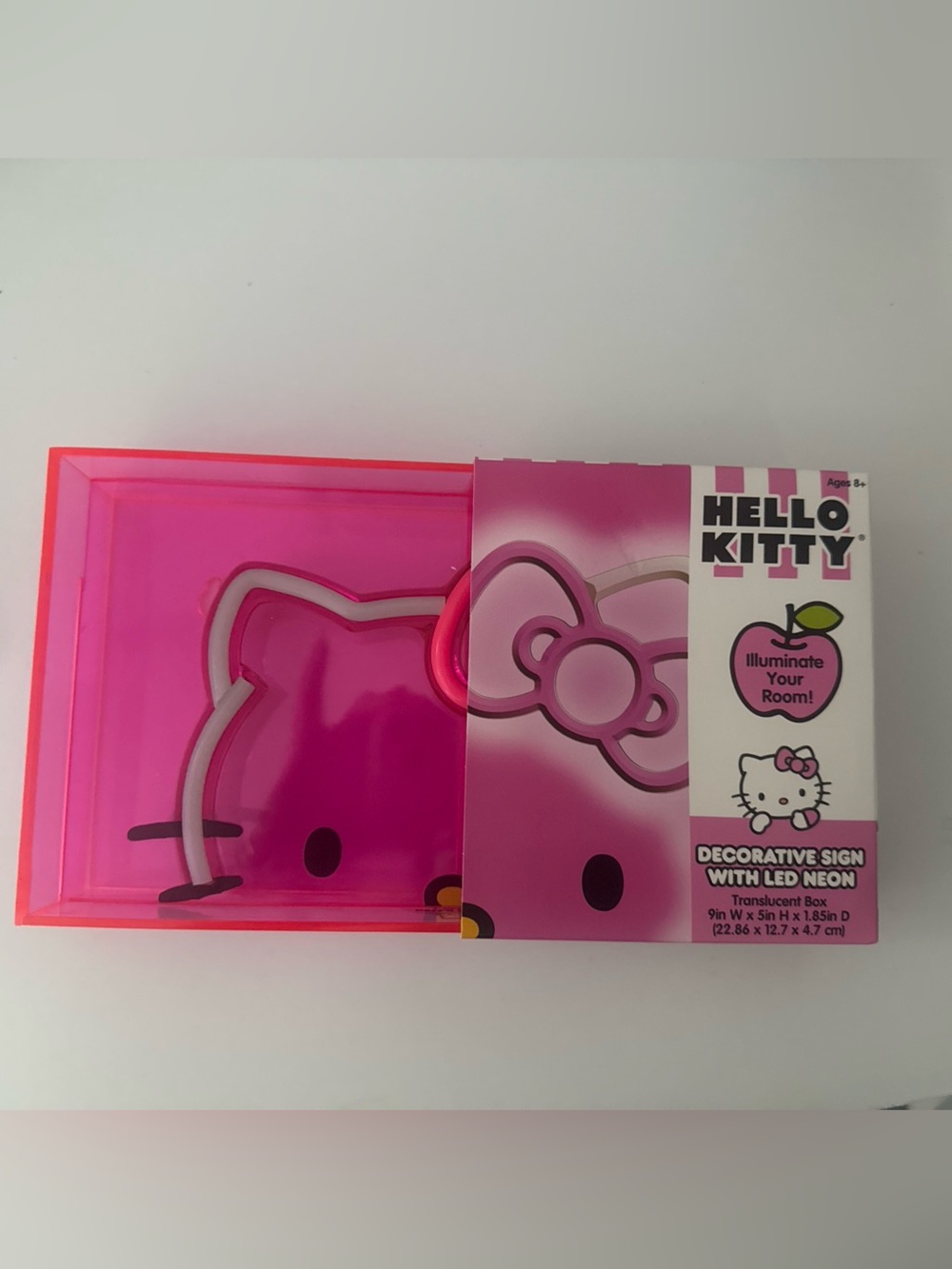 Hello Kitty Neon Pink Decorative Sign - Bright Pink